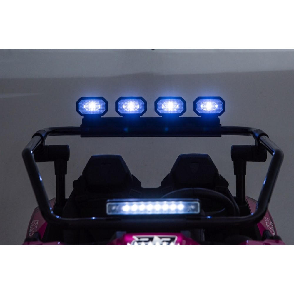 JOKO Elektrické autíčko Buggy TURBO 4x200W 24V, penové kolesá, kožené sedadlo, nosnosť 50kg, ružové
