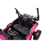 JOKO Elektrické autíčko Buggy TURBO 4x200W 24V, penové kolesá, kožené sedadlo, nosnosť 50kg, ružové