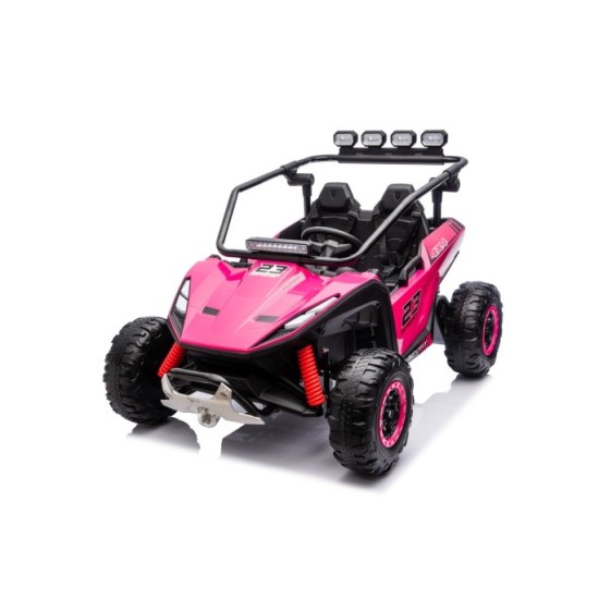 JOKO Elektrické autíčko Buggy TURBO 4x200W 24V, penové kolesá, kožené sedadlo, nosnosť 50kg, ružové