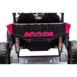JOKO Elektrické autíčko Buggy TURBO 4x200W 24V, penové kolesá, kožené sedadlo, nosnosť 50kg, ružové