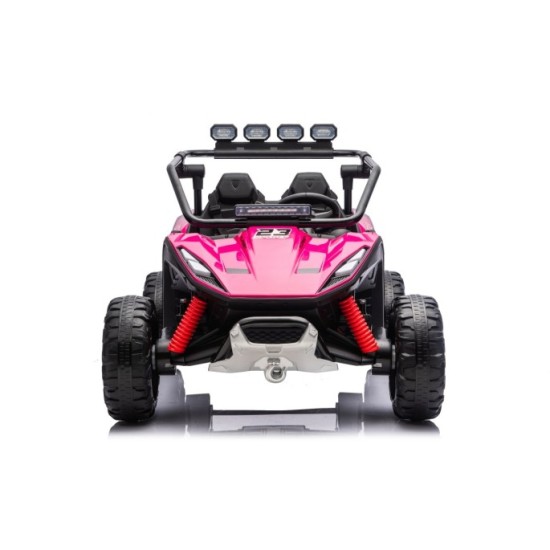 JOKO Elektrické autíčko Buggy TURBO 4x200W 24V, penové kolesá, kožené sedadlo, nosnosť 50kg, ružové