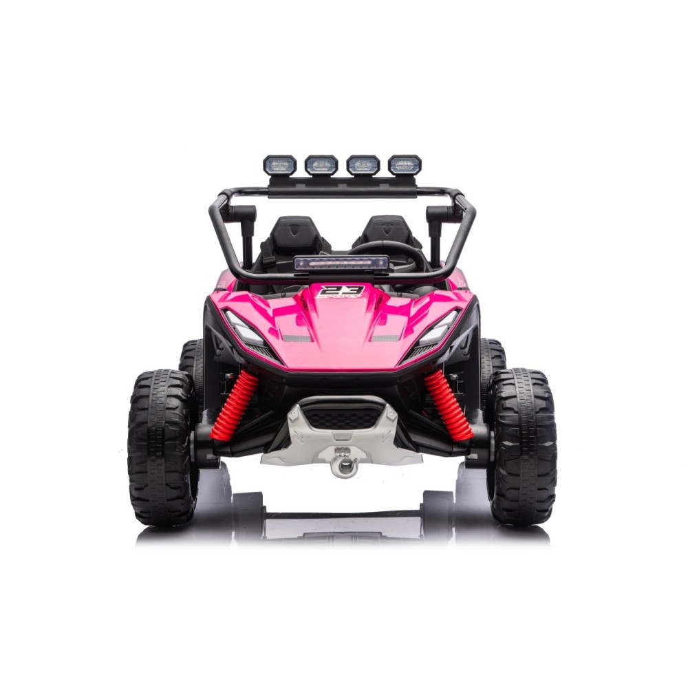 JOKO Elektrické autíčko Buggy TURBO 4x200W 24V, penové kolesá, kožené sedadlo, nosnosť 50kg, ružové