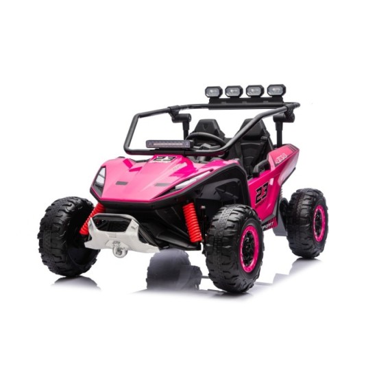 JOKO Elektrické autíčko Buggy TURBO 4x200W 24V, penové kolesá, kožené sedadlo, nosnosť 50kg, ružové