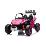 JOKO Elektrické autíčko Buggy TURBO 4x200W 24V, penové kolesá, kožené sedadlo, nosnosť 50kg, ružové