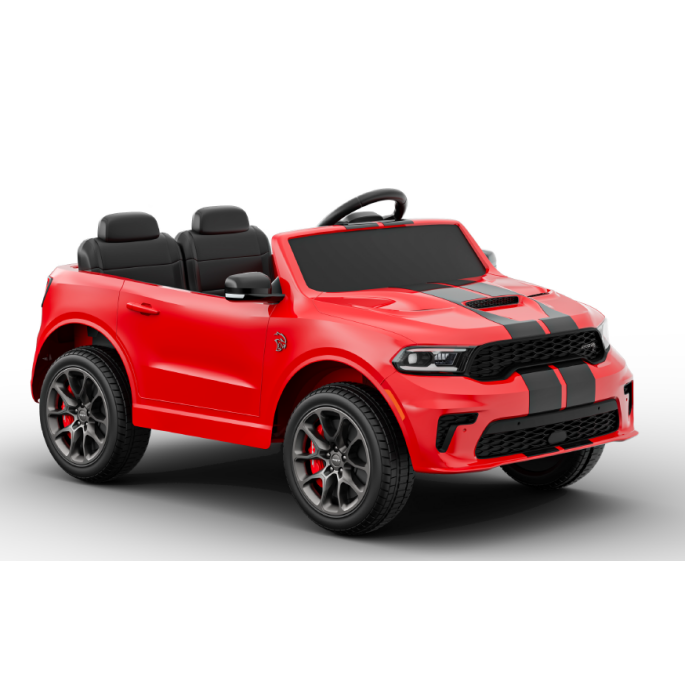 JOKO Elektrické autíčko Dodge Durango, penové kolesá, kožené sedadlo, červené