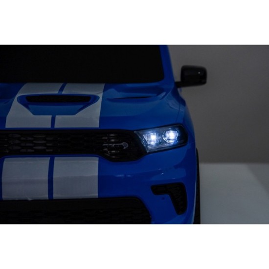 JOKO Elektrické autíčko Dodge Durango, penové kolesá, kožené sedadlo, modré