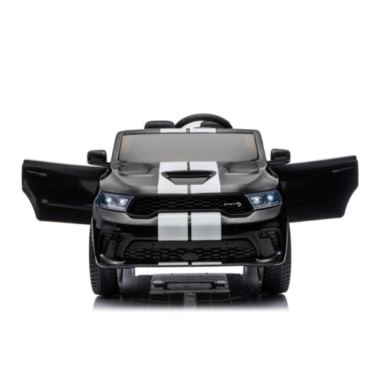 JOKO Elektrické autíčko Dodge Durango, penové kolesá, kožené sedadlo, čierne