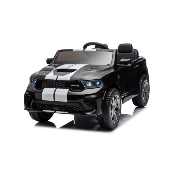 JOKO Elektrické autíčko Dodge Durango, penové kolesá, kožené sedadlo, čierne