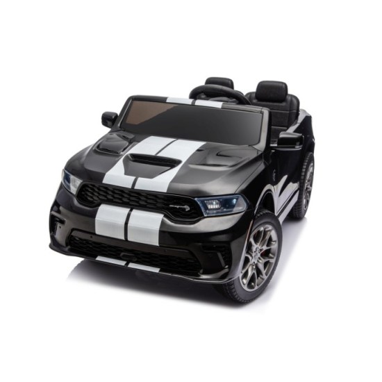JOKO Elektrické autíčko Dodge Durango, penové kolesá, kožené sedadlo, čierne