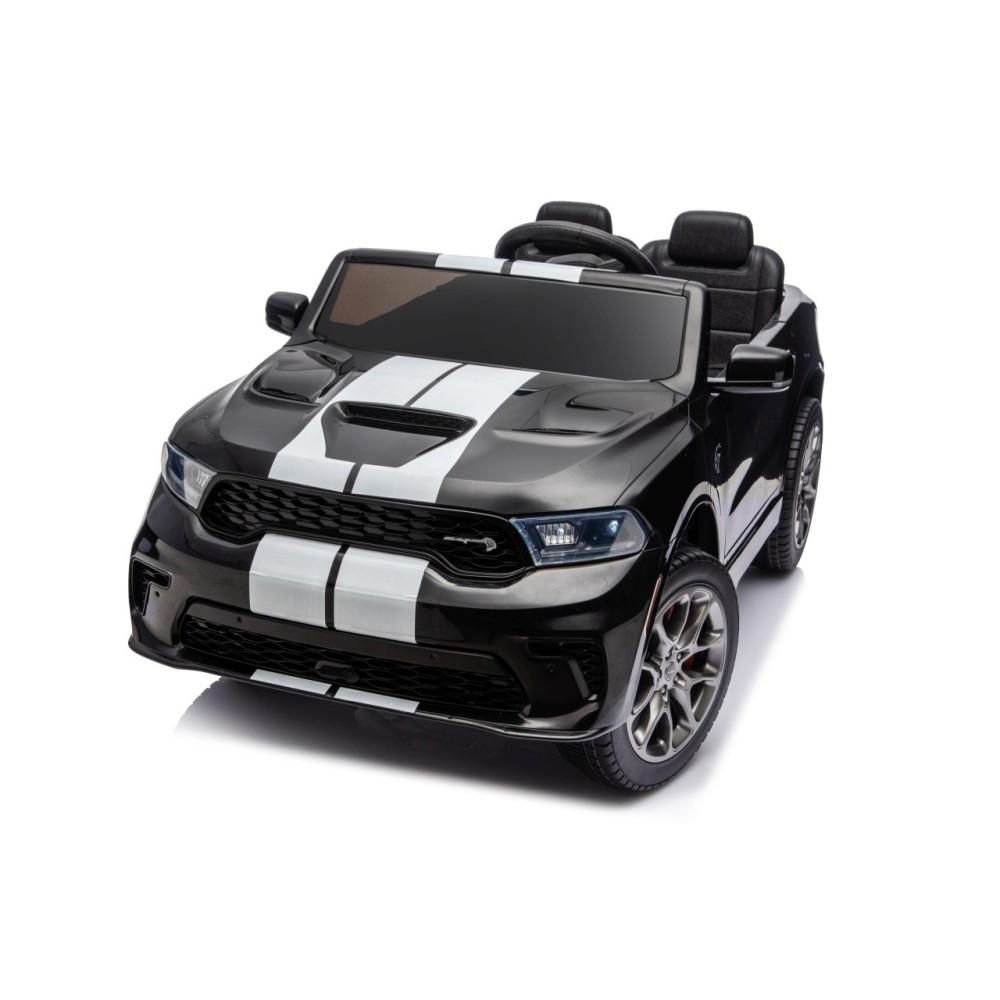 JOKO Elektrické autíčko Dodge Durango, penové kolesá, kožené sedadlo, čierne