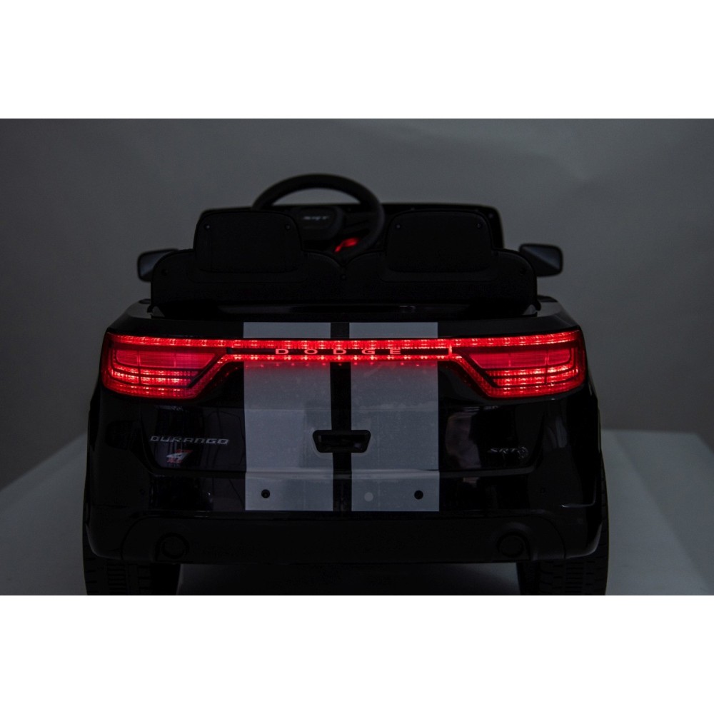 JOKO Elektrické autíčko Dodge Durango, penové kolesá, kožené sedadlo, čierne