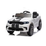 JOKO Elektrické autíčko Dodge Durango, penové kolesá, kožené sedadlo, biele