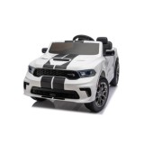 JOKO Elektrické autíčko Dodge Durango, penové kolesá, kožené sedadlo, biele