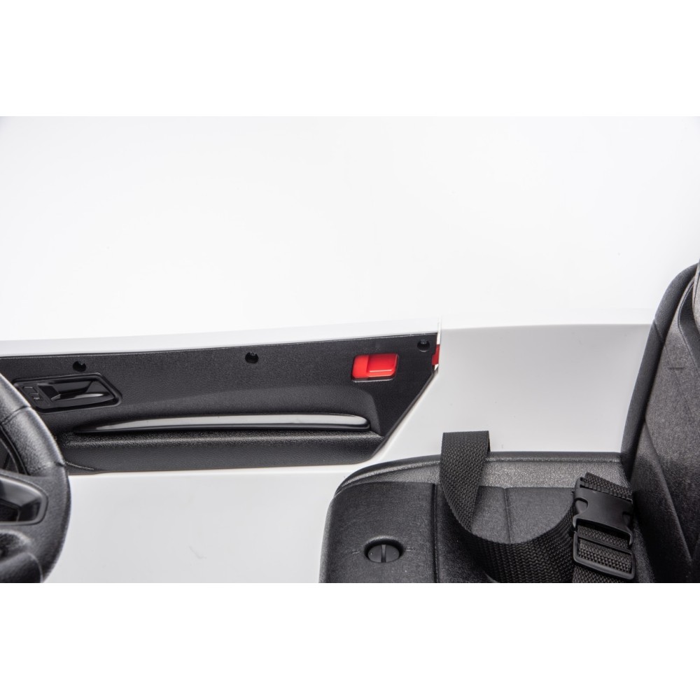 JOKO Elektrické autíčko Dodge Durango, penové kolesá, kožené sedadlo, biele