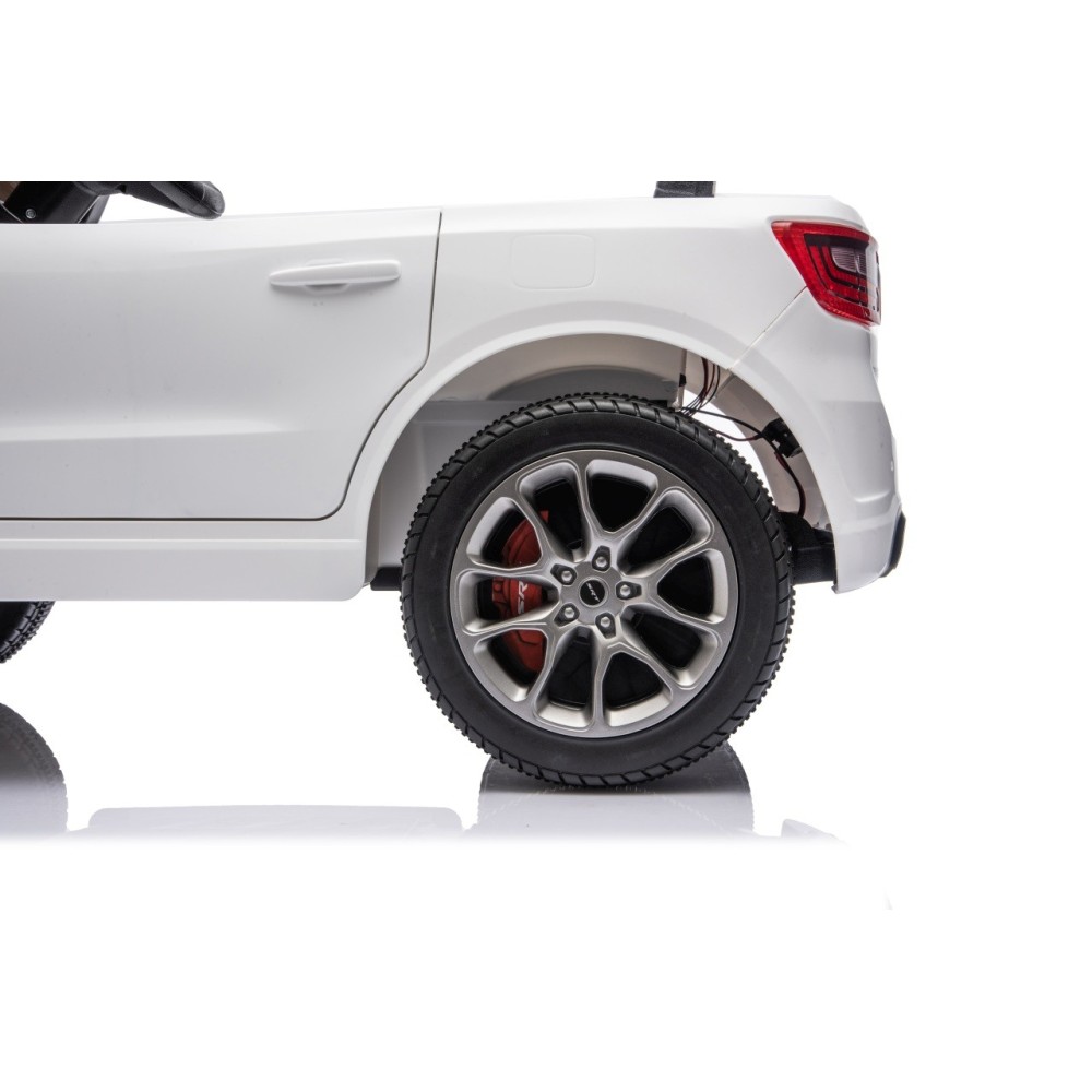 JOKO Elektrické autíčko Dodge Durango, penové kolesá, kožené sedadlo, biele