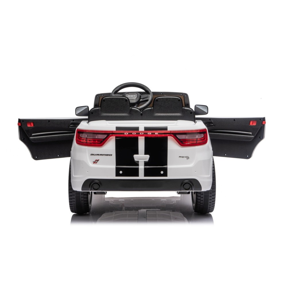 JOKO Elektrické autíčko Dodge Durango, penové kolesá, kožené sedadlo, biele