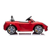 JOKO Elektrické autíčko Porsche 911 Carrera, penové kolesá, kožené sedadlo, červené