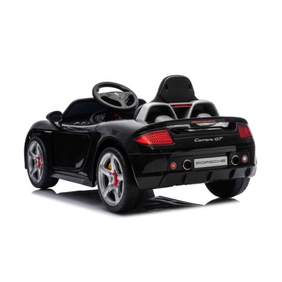 JOKO Elektrické autíčko Porsche 911 Carrera, penové kolesá, kožené sedadlo, čierne