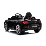 JOKO Elektrické autíčko Porsche 911 Carrera, penové kolesá, kožené sedadlo, čierne