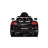 JOKO Elektrické autíčko Porsche 911 Carrera, penové kolesá, kožené sedadlo, čierne