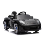 JOKO Elektrické autíčko Porsche 911 Carrera, penové kolesá, kožené sedadlo, čierne