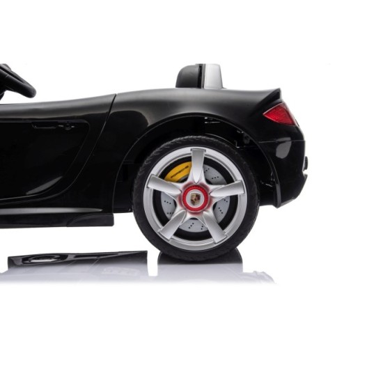 JOKO Elektrické autíčko Porsche 911 Carrera, penové kolesá, kožené sedadlo, čierne