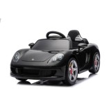 JOKO Elektrické autíčko Porsche 911 Carrera, penové kolesá, kožené sedadlo, čierne