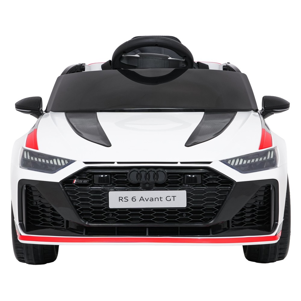 JOKO Elektrické autíčko Audi RS6 Avant GT, penové kolesá, kožené sedadlo, biele