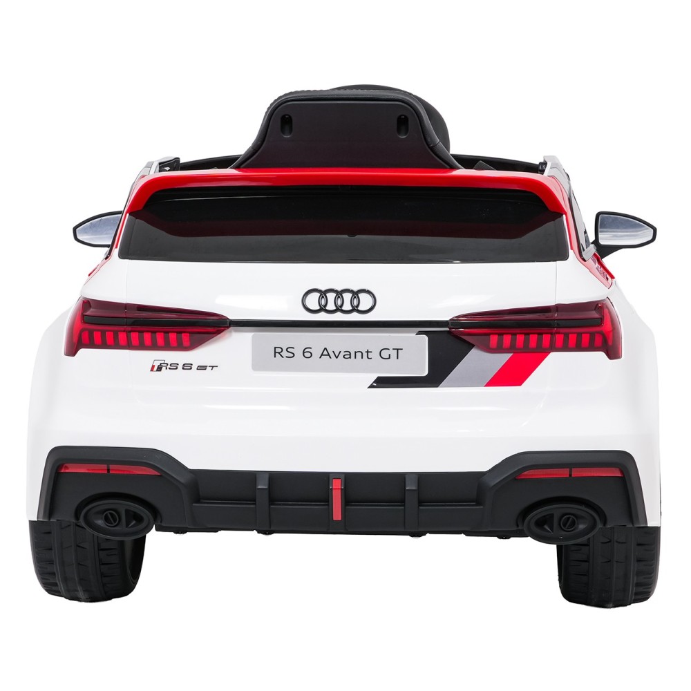 JOKO Elektrické autíčko Audi RS6 Avant GT, penové kolesá, kožené sedadlo, biele