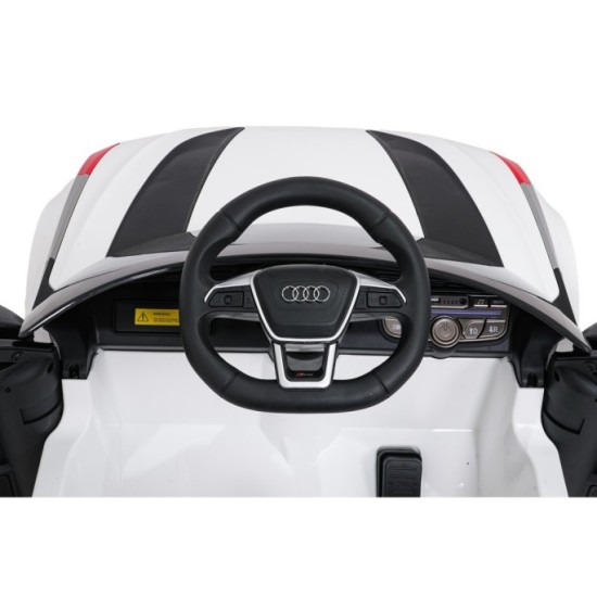 JOKO Elektrické autíčko Audi RS6 Avant GT, penové kolesá, kožené sedadlo, biele