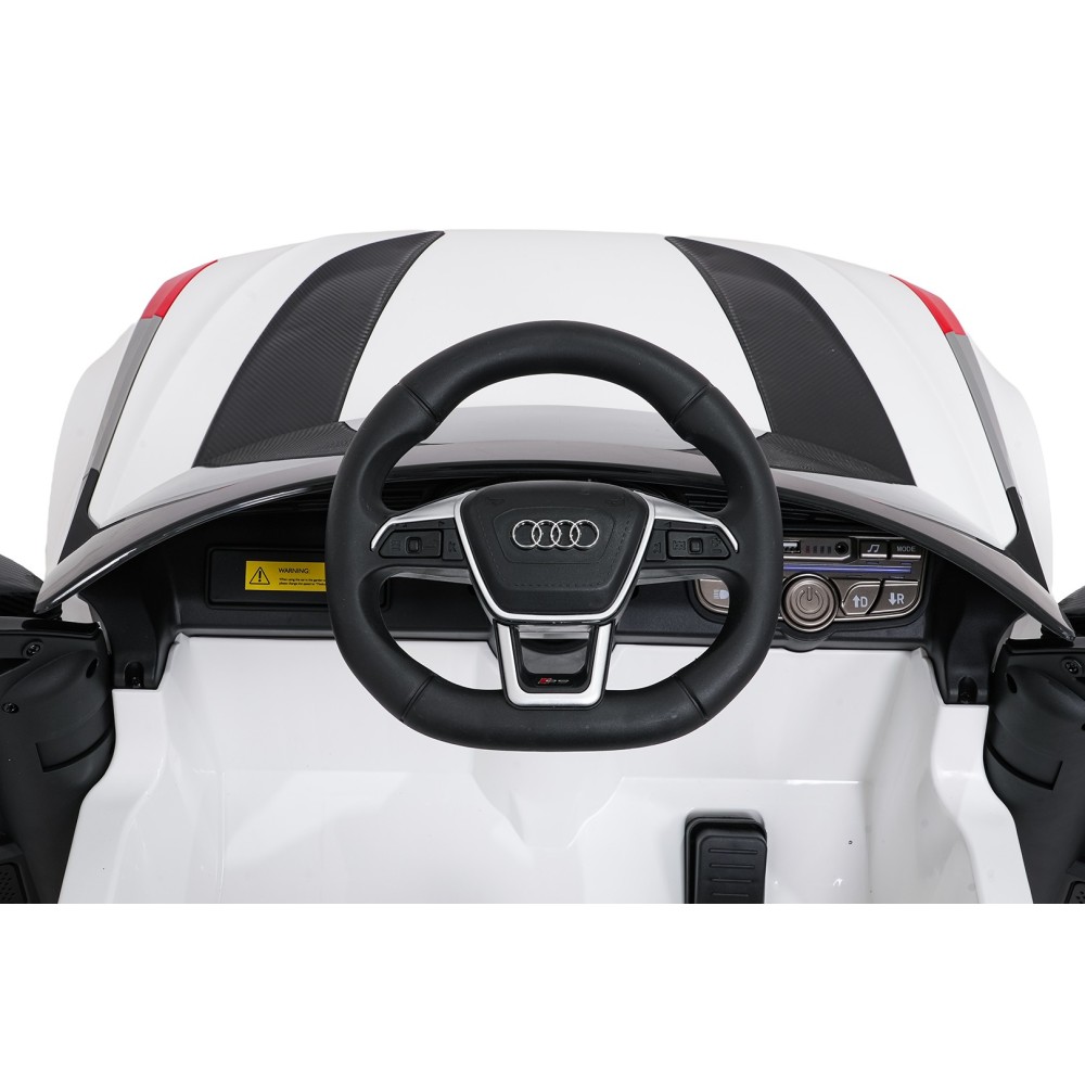 JOKO Elektrické autíčko Audi RS6 Avant GT, penové kolesá, kožené sedadlo, biele