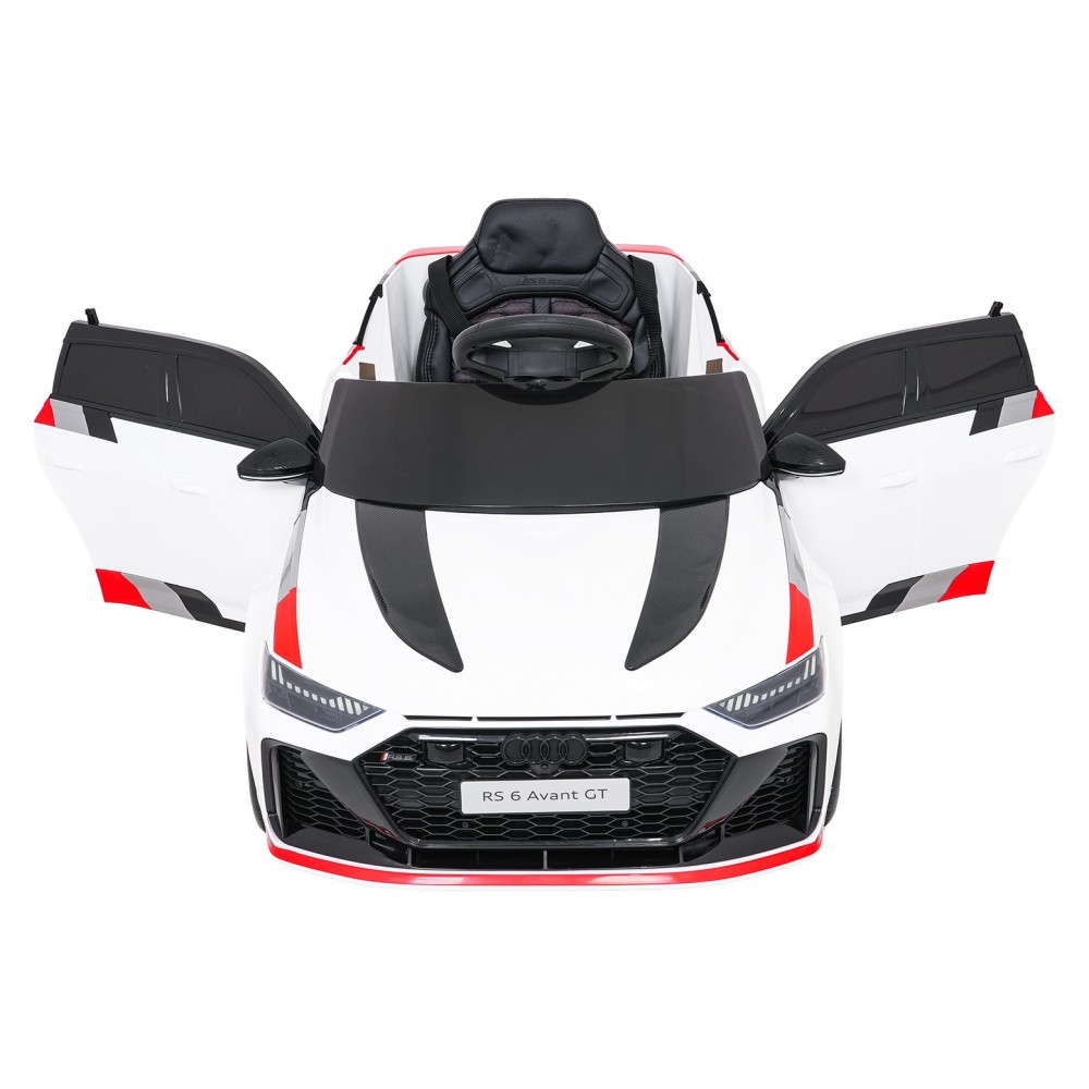 JOKO Elektrické autíčko Audi RS6 Avant GT, penové kolesá, kožené sedadlo, biele