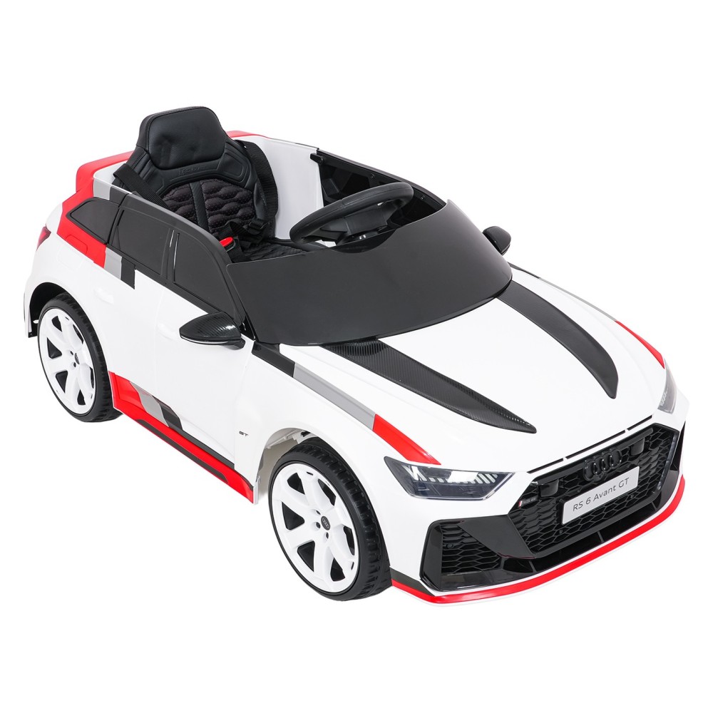 JOKO Elektrické autíčko Audi RS6 Avant GT, penové kolesá, kožené sedadlo, biele