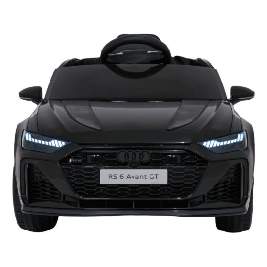 JOKO Elektrické autíčko Audi RS6 Avant GT 4x4, penové kolesá, kožené sedadlo, čierne