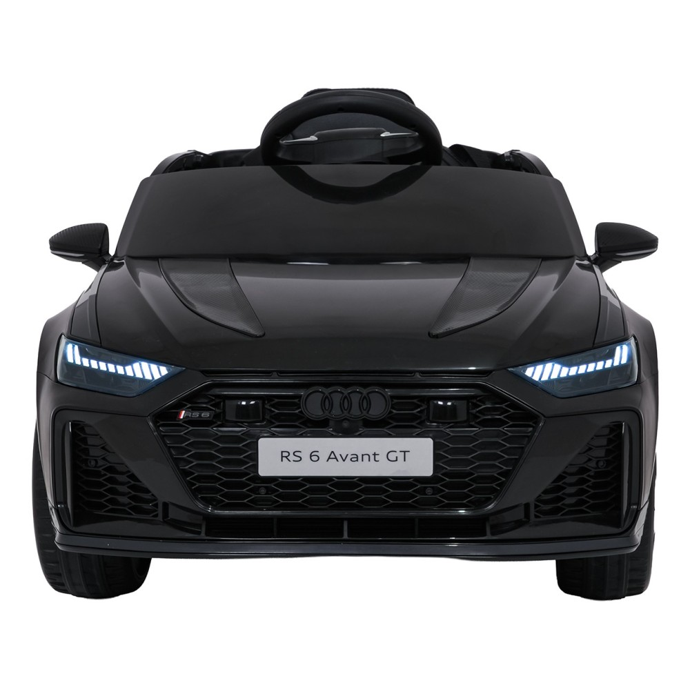 JOKO Elektrické autíčko Audi RS6 Avant GT 4x4, penové kolesá, kožené sedadlo, čierne