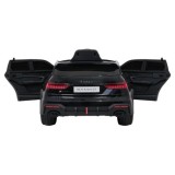 JOKO Elektrické autíčko Audi RS6 Avant GT 4x4, penové kolesá, kožené sedadlo, čierne