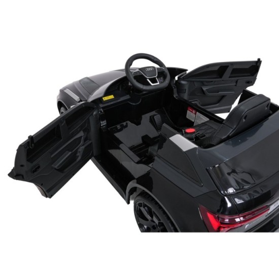 JOKO Elektrické autíčko Audi RS6 Avant GT 4x4, penové kolesá, kožené sedadlo, čierne