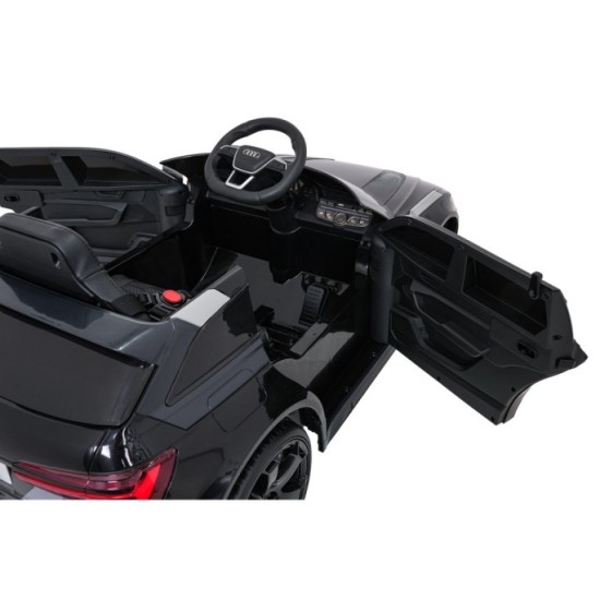 JOKO Elektrické autíčko Audi RS6 Avant GT 4x4, penové kolesá, kožené sedadlo, čierne