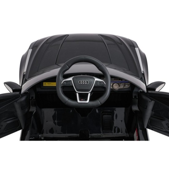 JOKO Elektrické autíčko Audi RS6 Avant GT 4x4, penové kolesá, kožené sedadlo, čierne