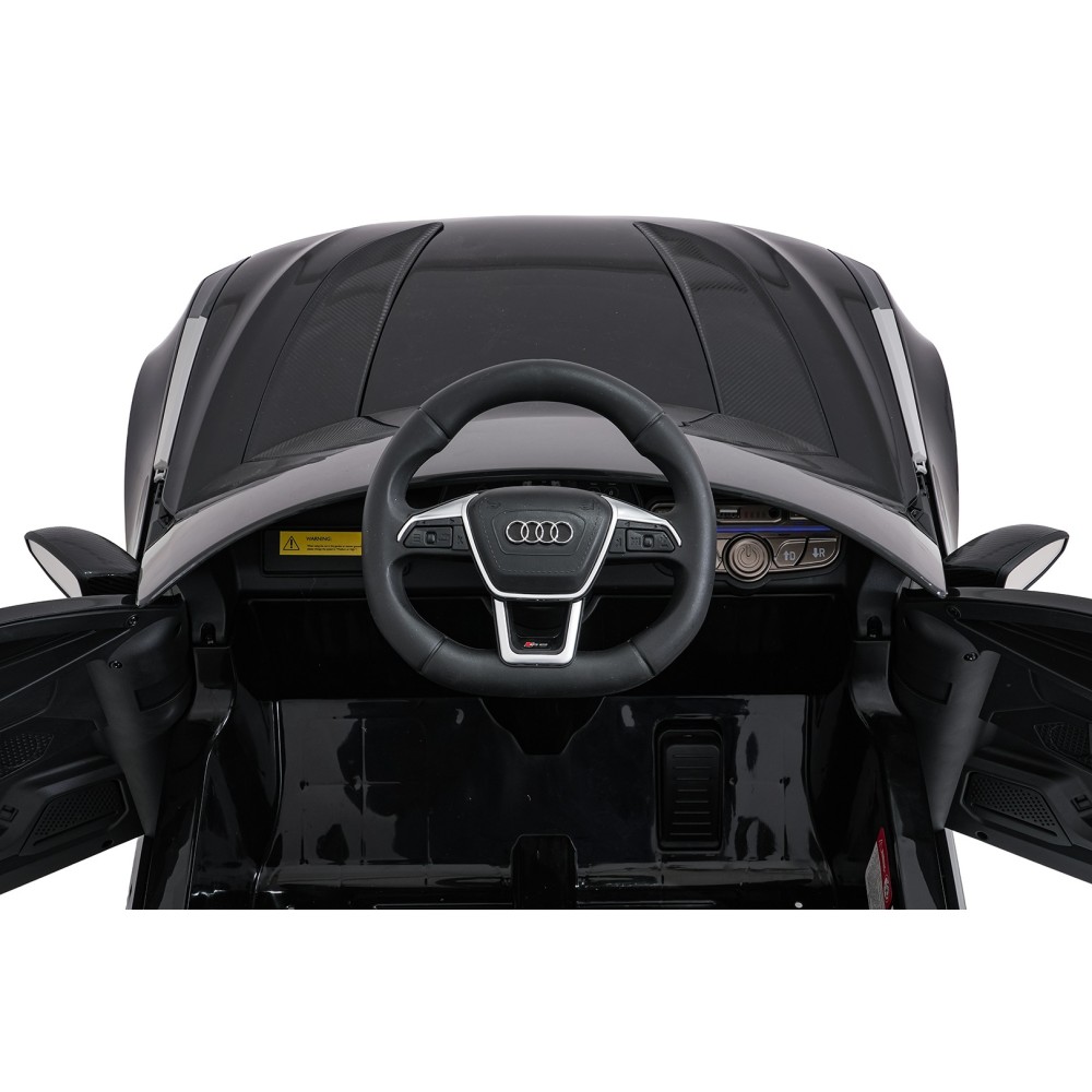 JOKO Elektrické autíčko Audi RS6 Avant GT 4x4, penové kolesá, kožené sedadlo, čierne