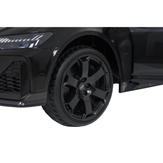 JOKO Elektrické autíčko Audi RS6 Avant GT 4x4, penové kolesá, kožené sedadlo, čierne