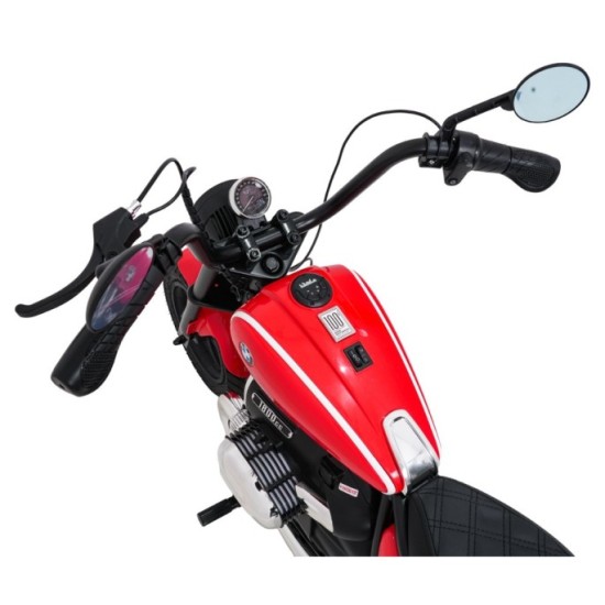 JOKO Elektrická Motorka BMW R18, Bezkefový 200W Motor, batéria 24V, Nafukovacie kolesá, Nosnosť 65kg, červená