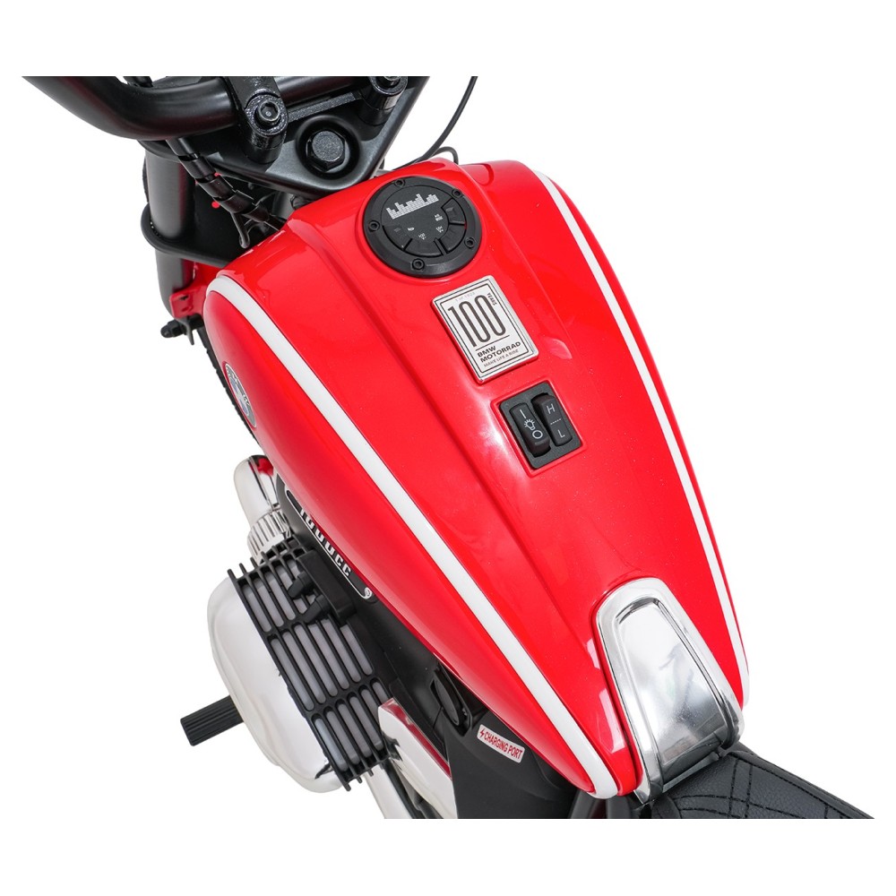 JOKO Elektrická Motorka BMW R18, Bezkefový 200W Motor, batéria 24V, Nafukovacie kolesá, Nosnosť 65kg, červená