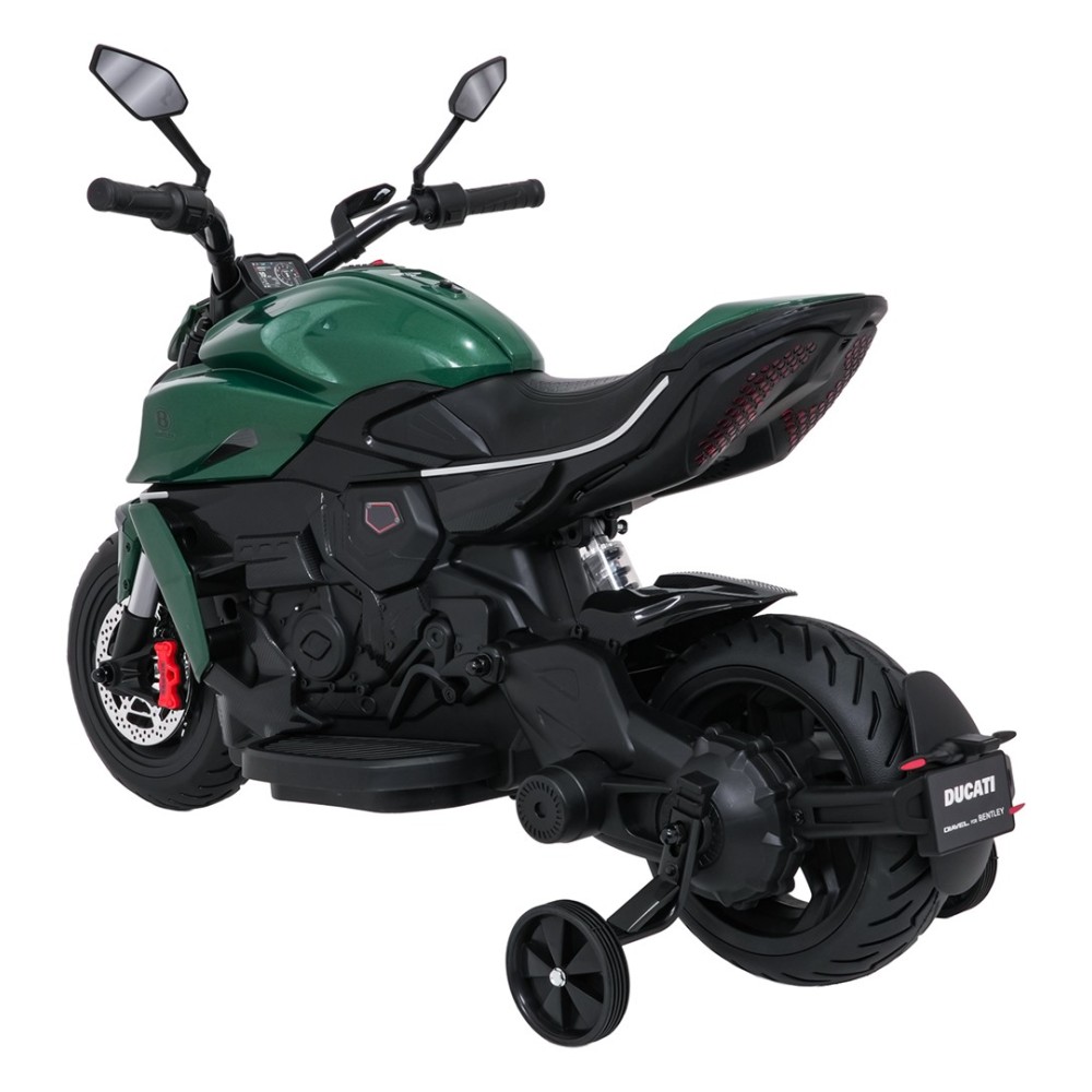 JOKO Elektrická motorka Ducati Diavel for Bentley, penové kolesá, zelená