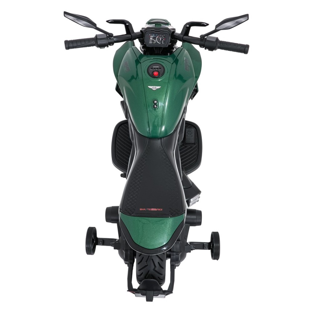 JOKO Elektrická motorka Ducati Diavel for Bentley, penové kolesá, zelená