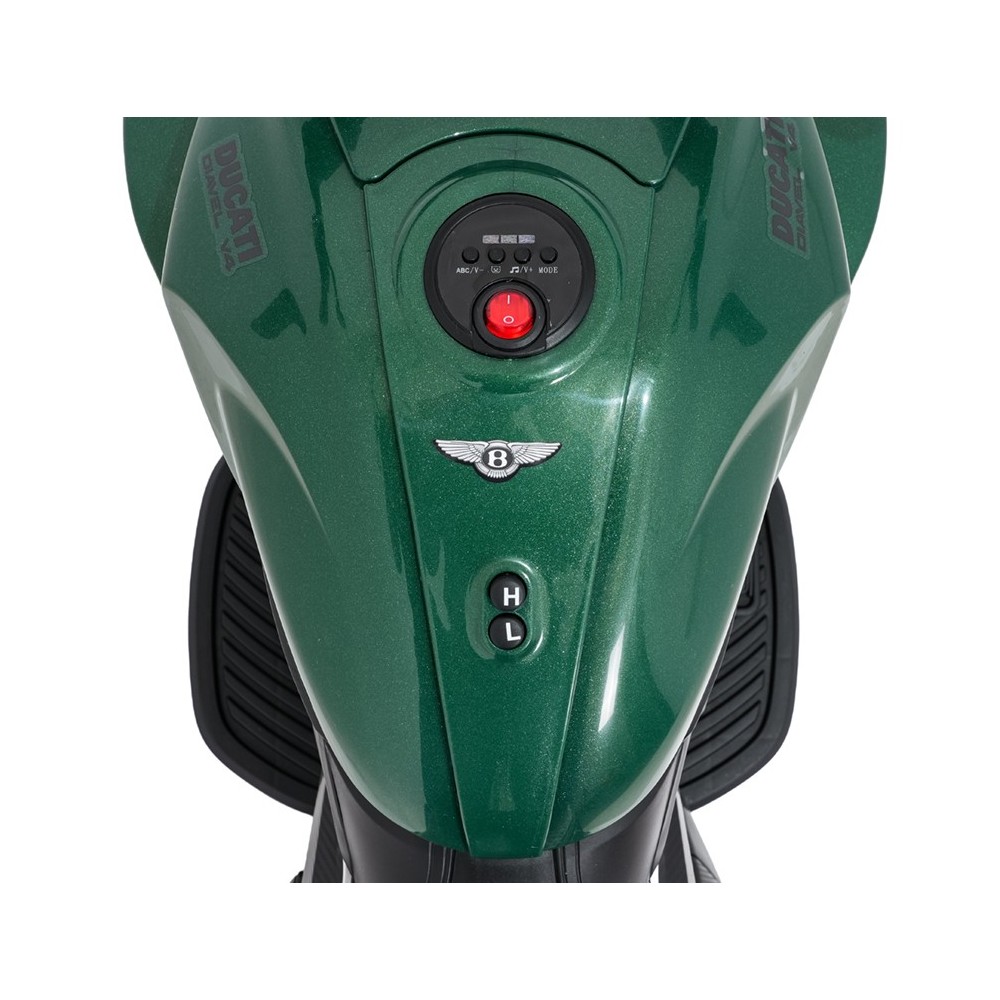 JOKO Elektrická motorka Ducati Diavel for Bentley, penové kolesá, zelená
