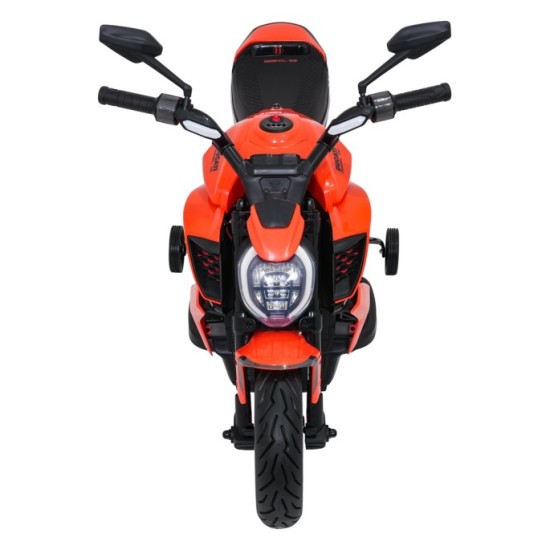 JOKO Elektrická motorka Ducati Diavel for Bentley, penové kolesá, oranžová