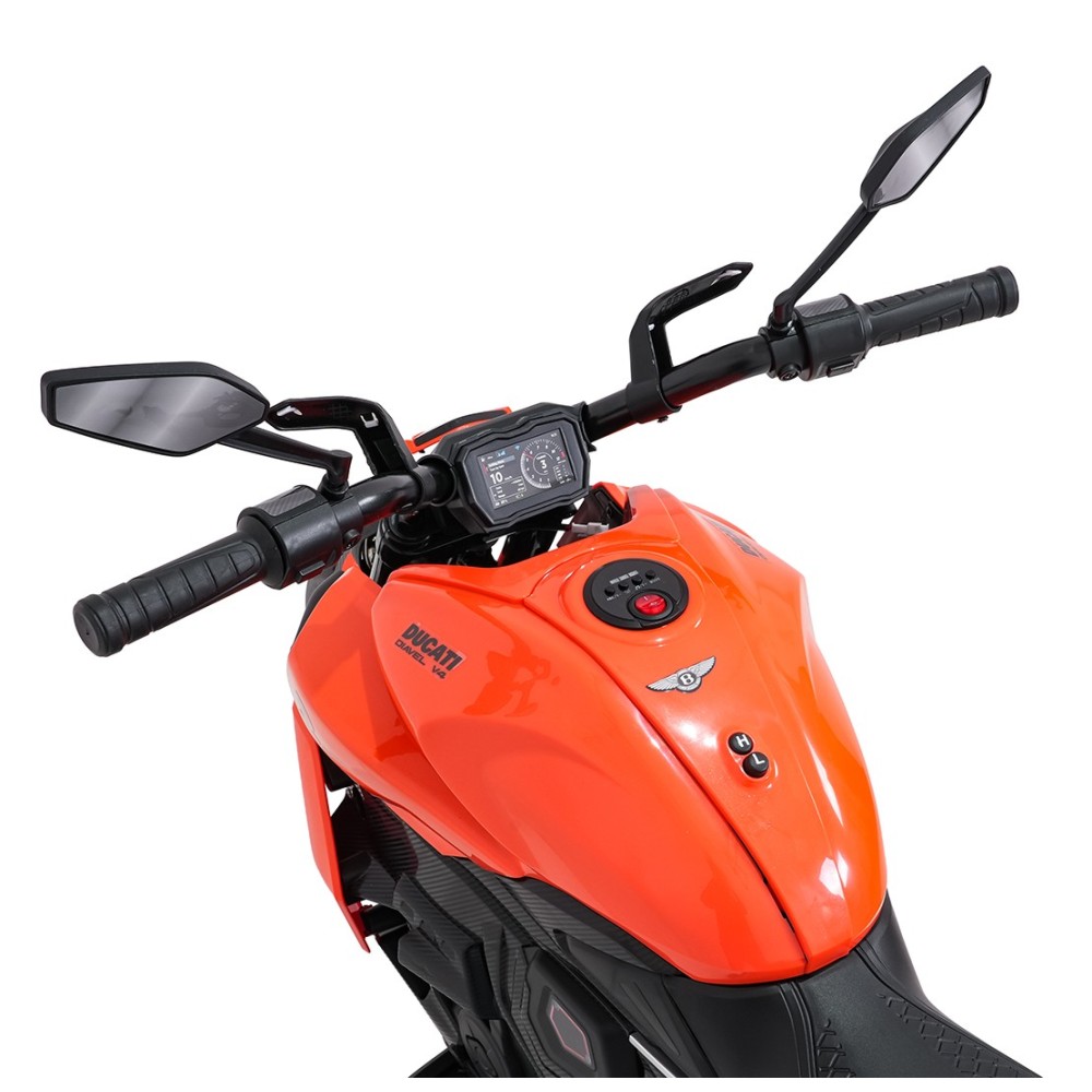 JOKO Elektrická motorka Ducati Diavel for Bentley, penové kolesá, oranžová