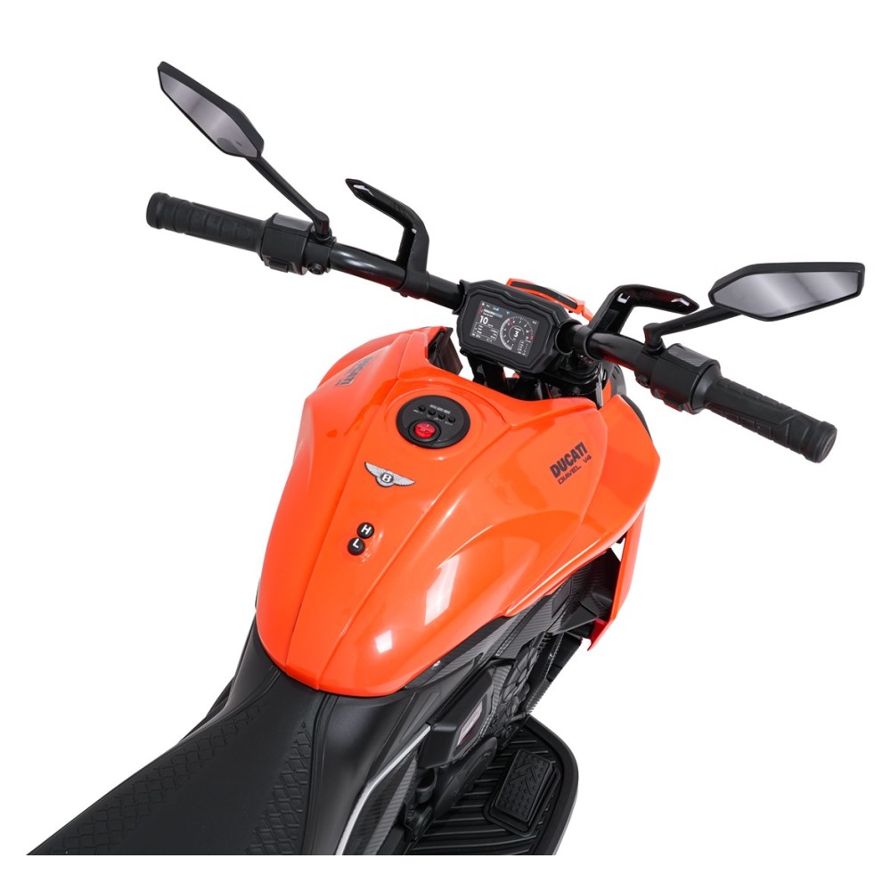 JOKO Elektrická motorka Ducati Diavel for Bentley, penové kolesá, oranžová