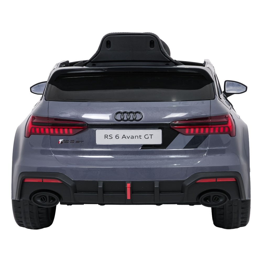 JOKO Elektrické autíčko Audi RS6 Avant GT 4x4, penové kolesá, kožené sedadlo, sivé